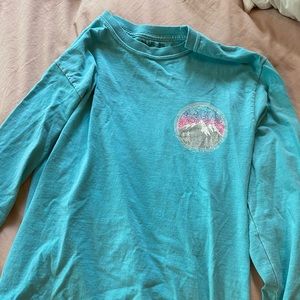 Long sleeve blue top